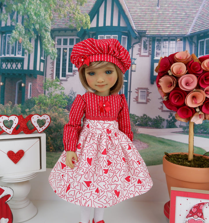 Hearts Aflutter - dress with shoes for Ruby Red Fashion Friends doll