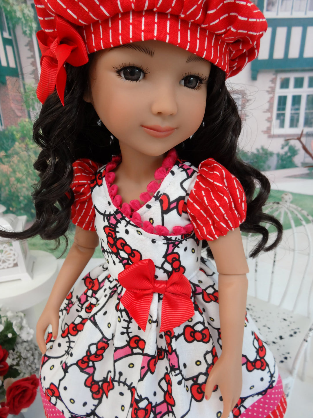 baby girl red velvet dress Holly Hastie Luxury Childrenswear Little Princess Cherry Handsmocked Velvet Baby Dress Red Holly Hastie