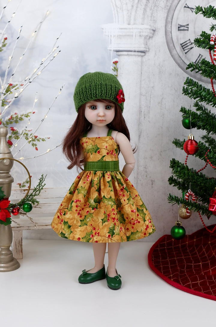 Heritage Holly - dress and sweater set with shoes for Ruby Red Fashion Friends doll