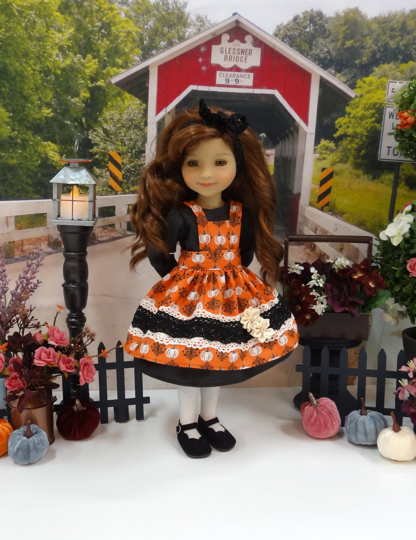Heritage Pumpkin - dress & apron for Ruby Red Fashion Friends doll