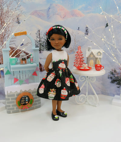 Holiday Cupcakes - dress with shoes for Ruby Red Fashion Friends doll