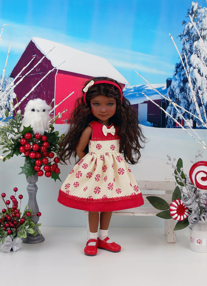 Holiday Peppermint - dress with shoes for Ruby Red Fashion Friends doll