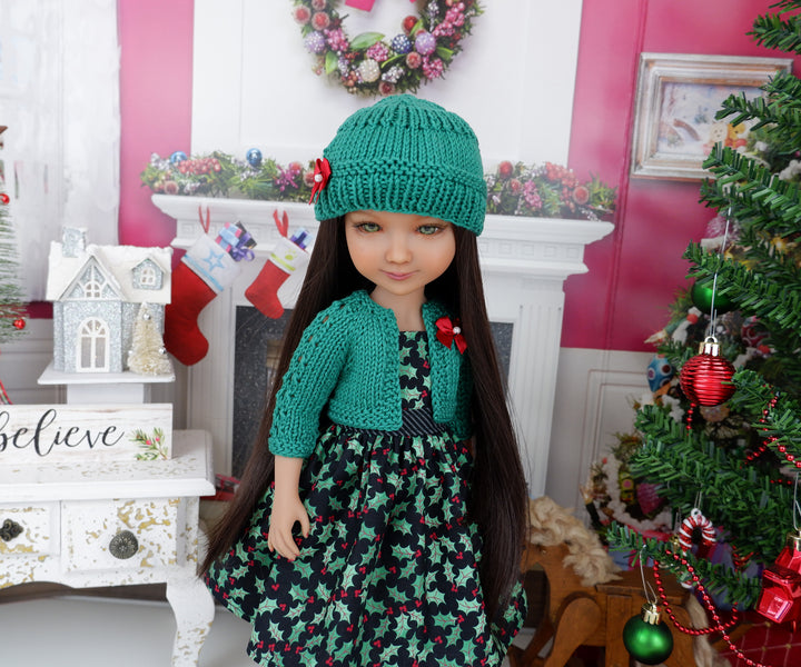Holly Noel - dress and sweater set with shoes for Ruby Red Fashion Friends doll