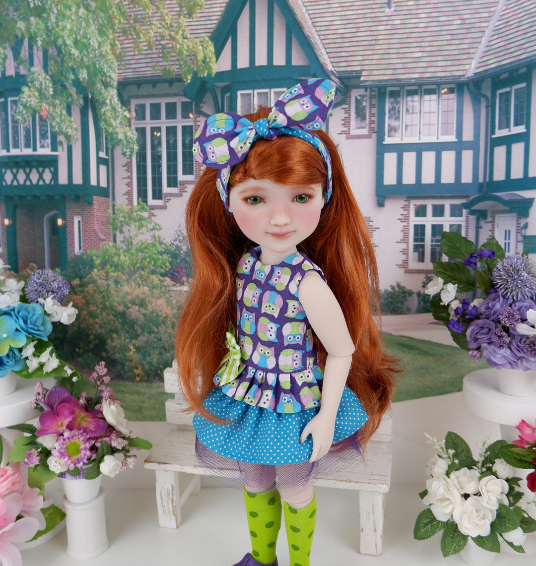 Hooty Hoot - top & skirt with shoes for Ruby Red Fashion Friends doll