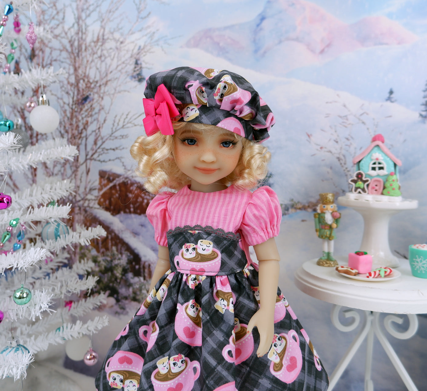 Hot Cocoa Cutie - dress and shoes for Ruby Red Fashion Friends doll