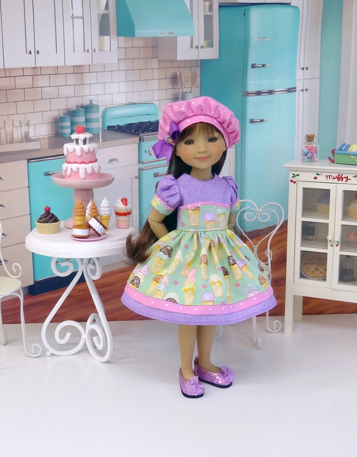 Ice Cream Cone - dress for Ruby Red Fashion Friends doll