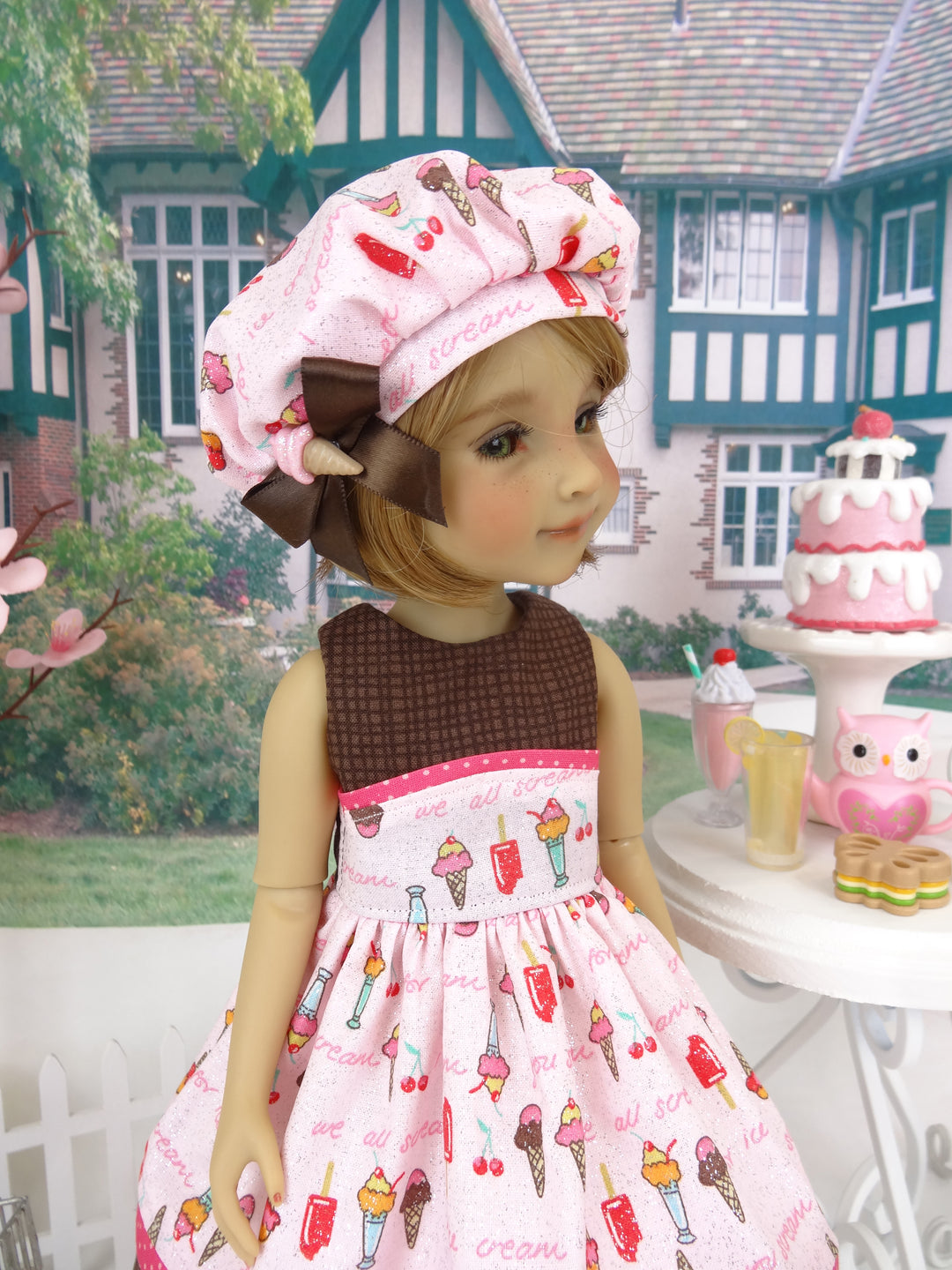 Ice Cream Scoop - dress with shoes for Ruby Red Fashion Friends doll Cottontail Doll Designs Ice Cream Scoop - dress with shoes for Ruby Red Fashion Friends doll Cottontail Doll Designs
