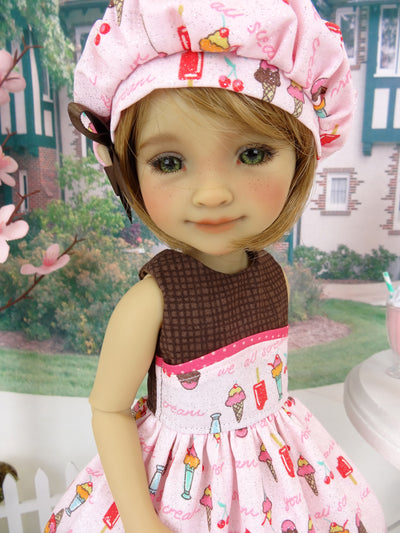 Ice Cream Scoop - dress with shoes for Ruby Red Fashion Friends doll