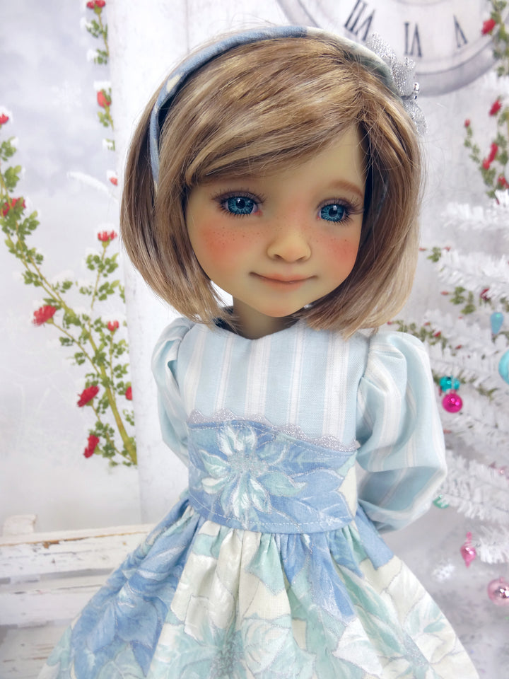 Icy Poinsettias - dress with shoes for Ruby Red Fashion Friends doll