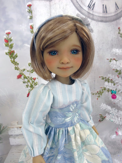 Icy Poinsettias - dress with shoes for Ruby Red Fashion Friends doll