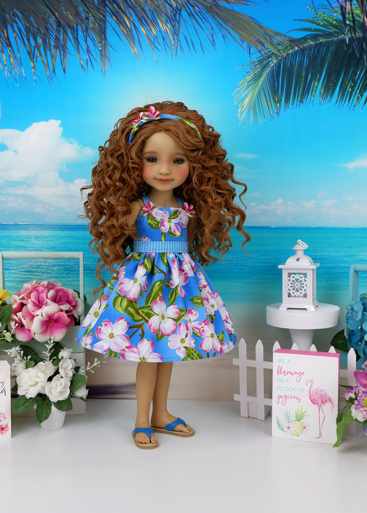 Island Plumeria - dress with shoes for Ruby Red Fashion Friends doll