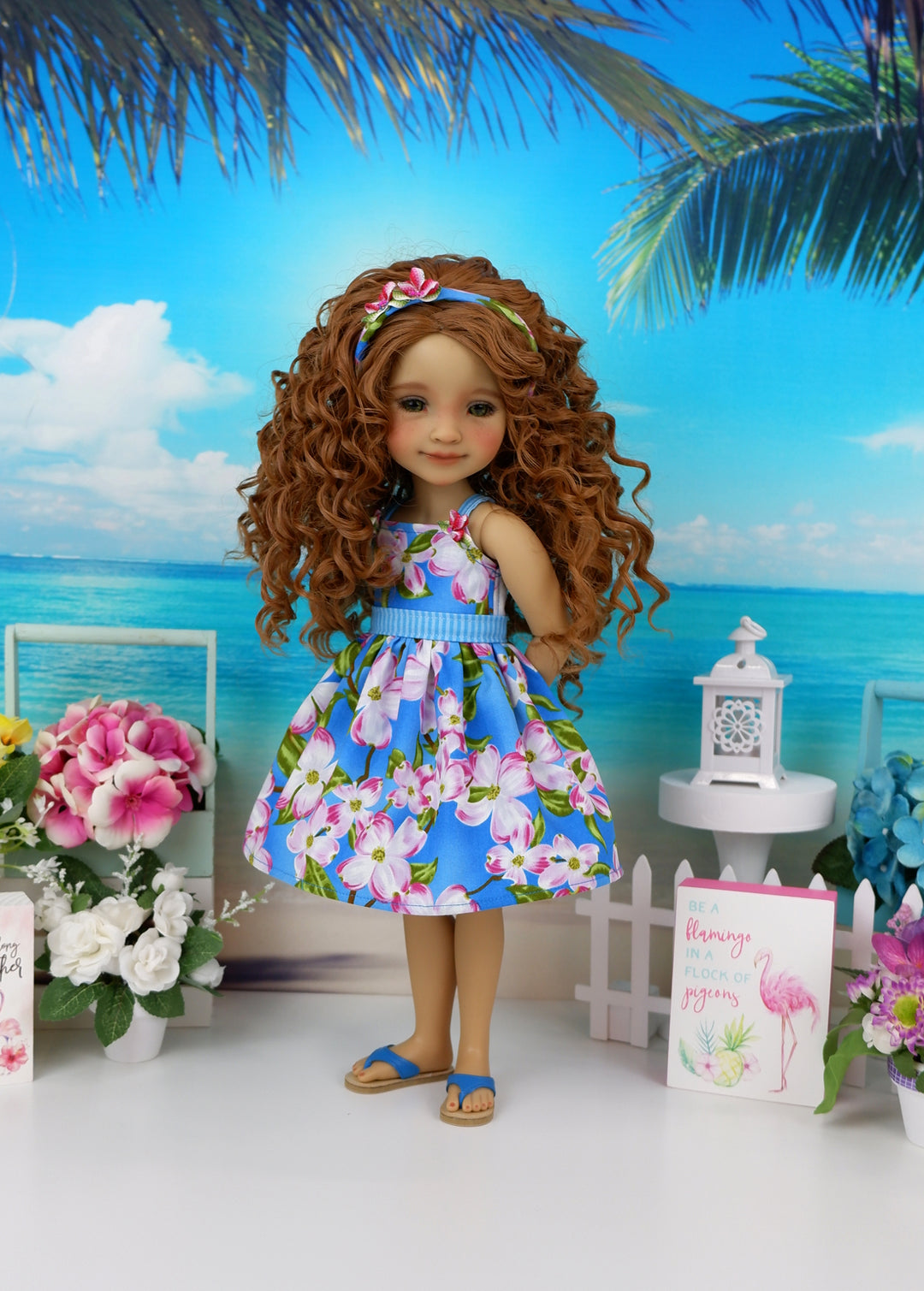 Island Plumeria - dress with shoes for Ruby Red Fashion Friends doll