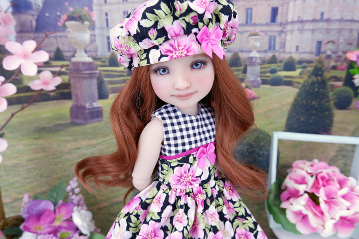 Japanese Rose - dress with shoes for Ruby Red Fashion Friends doll