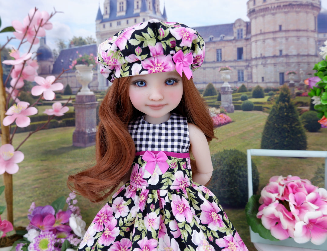 Japanese Rose - dress with shoes for Ruby Red Fashion Friends doll