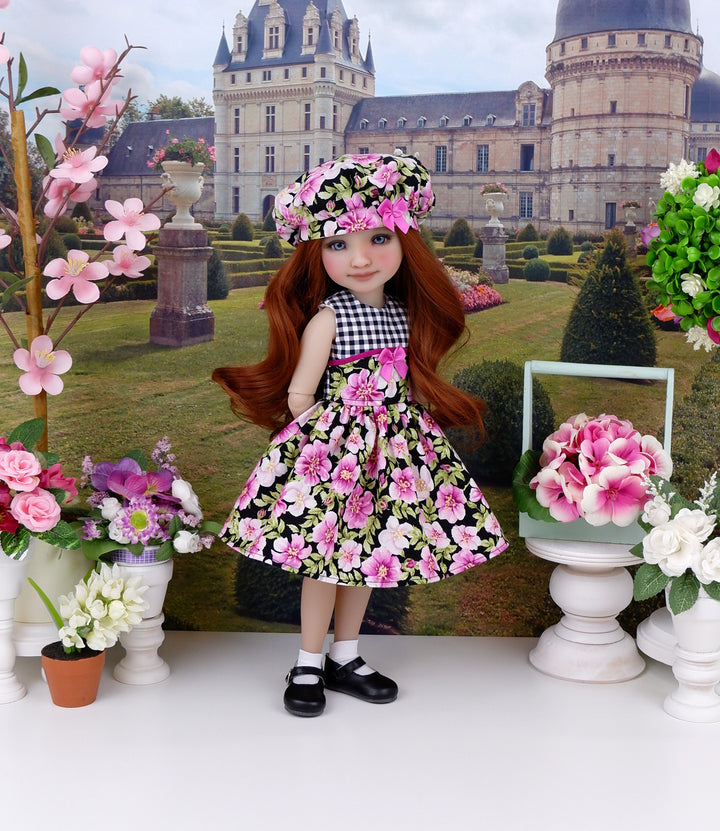 Japanese Rose - dress with shoes for Ruby Red Fashion Friends doll