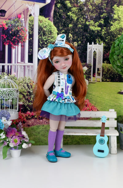 Jazz Band - top & skirt with shoes for Ruby Red Fashion Friends doll