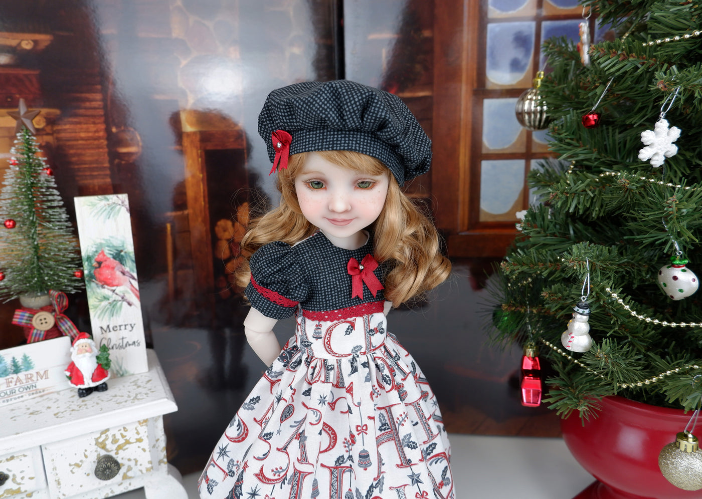 Joyful Holiday - dress and shoes for Ruby Red Fashion Friends doll