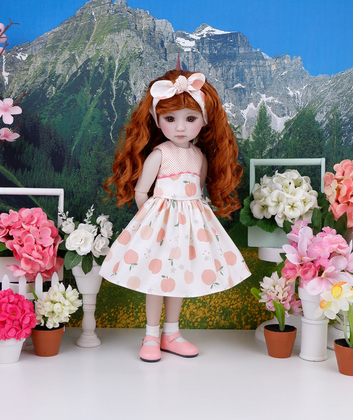 Just Peachy - dress and shoes for Ruby Red Fashion Friends doll