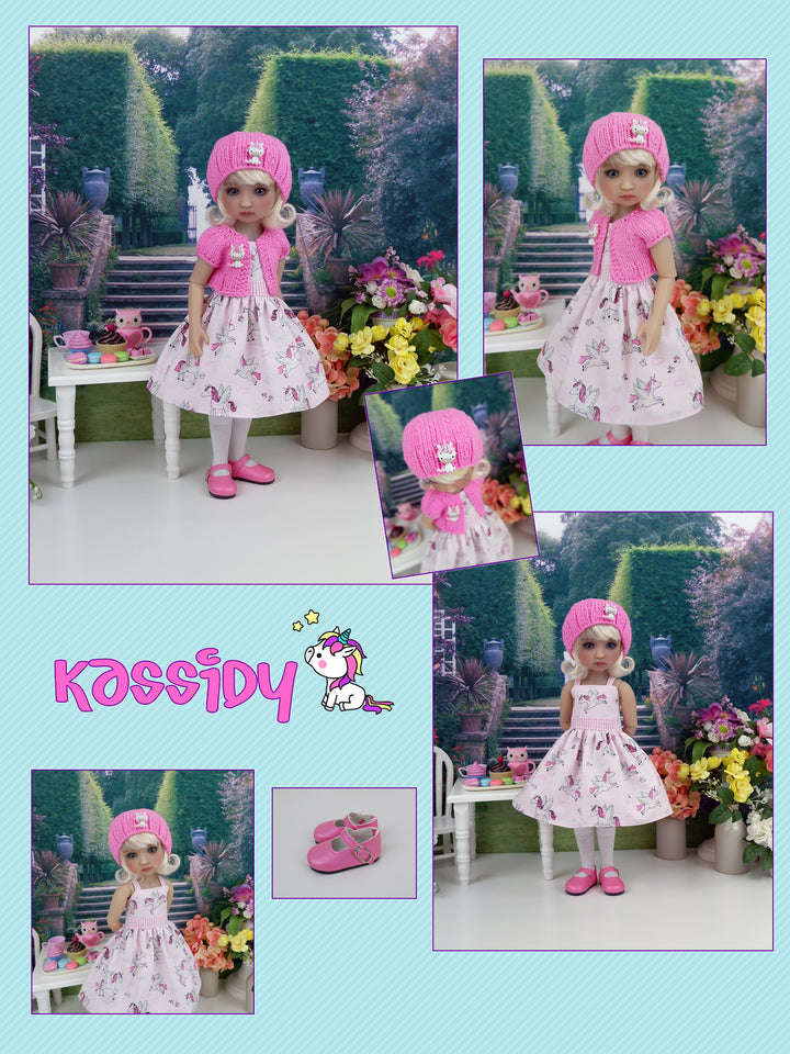 Kassidy - custom unicorn themed Ruby Red Fashion Friend doll & wardrobe