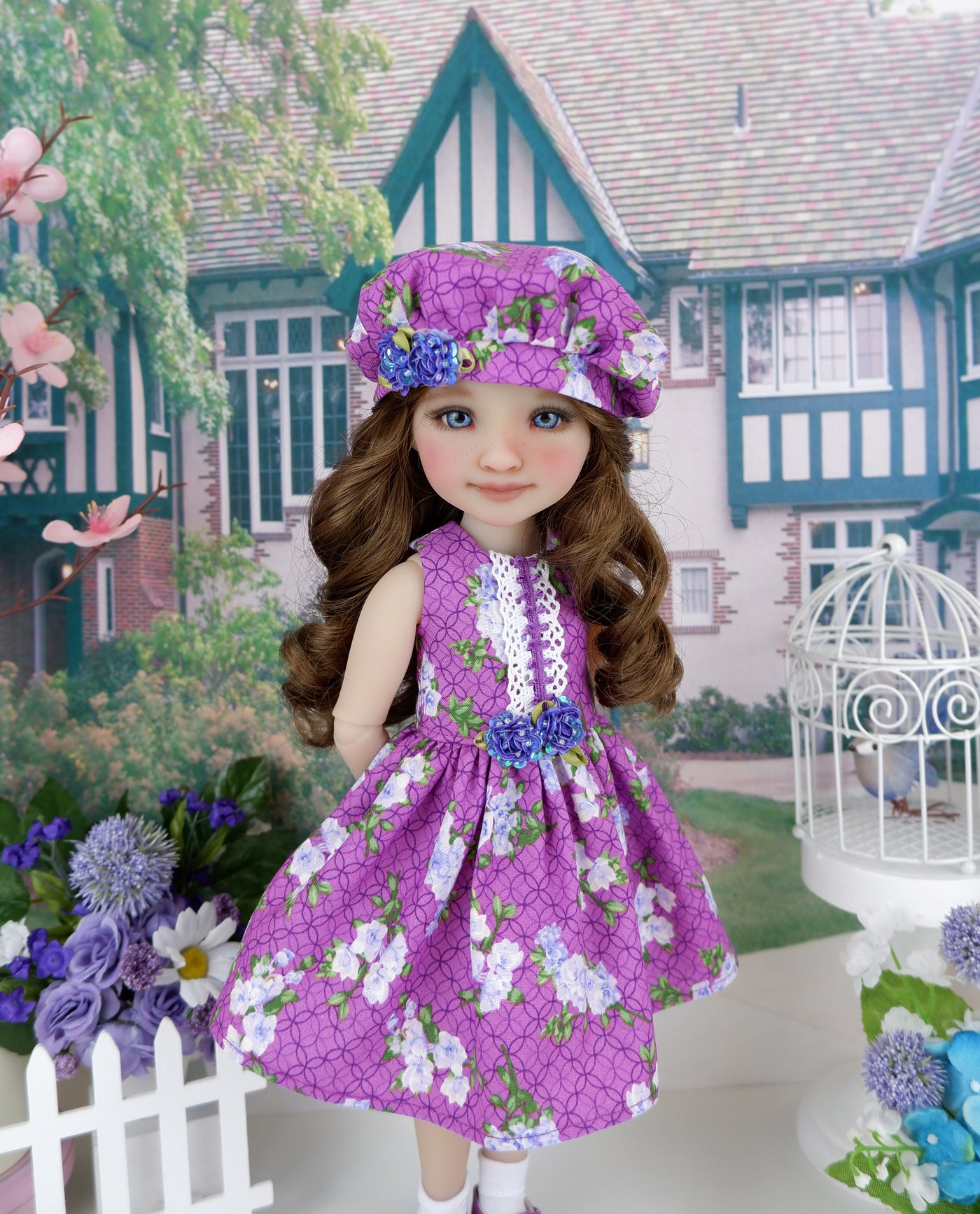 Lattice Rose - dress with shoes for Ruby Red Fashion Friends doll