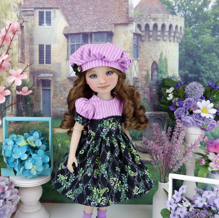 Lavender Lattice - dress and shoes for Ruby Red Fashion Friends doll