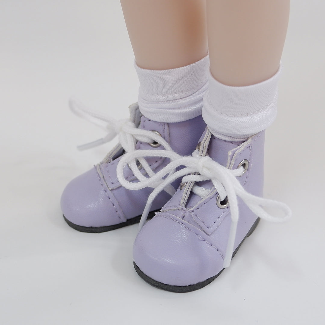 FACTORY SECONDS Ankle Lace Up Boots - Lavender Mist