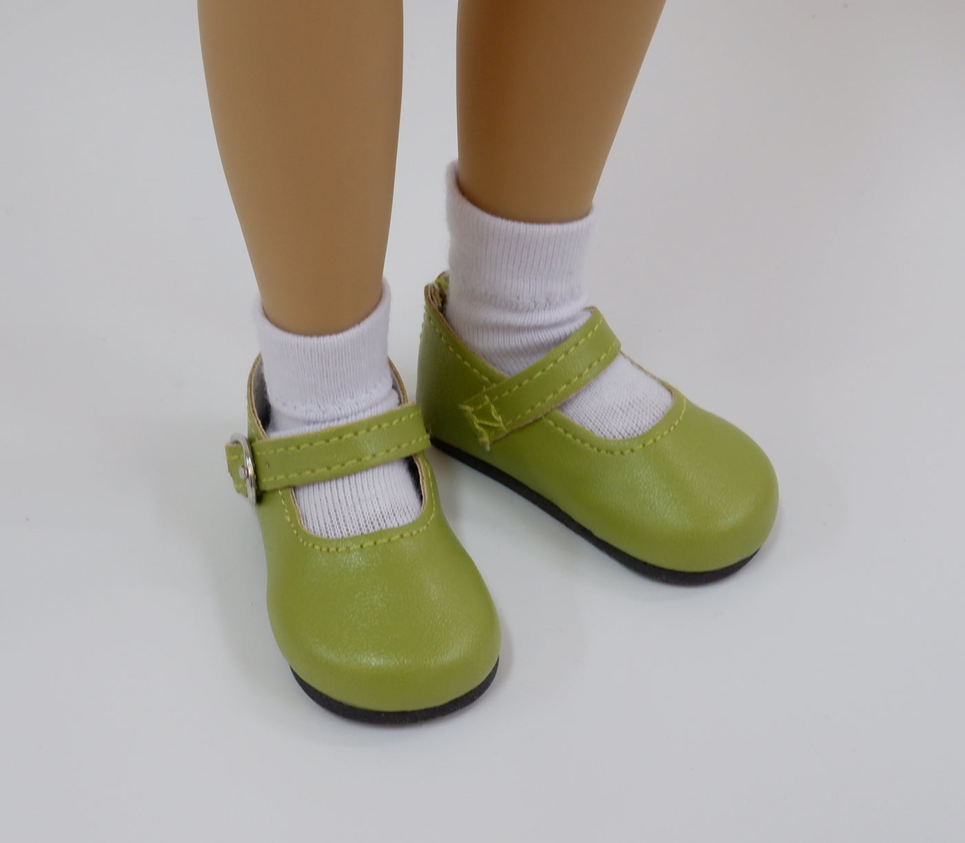 Simple Mary Jane Shoes - Leaf Green