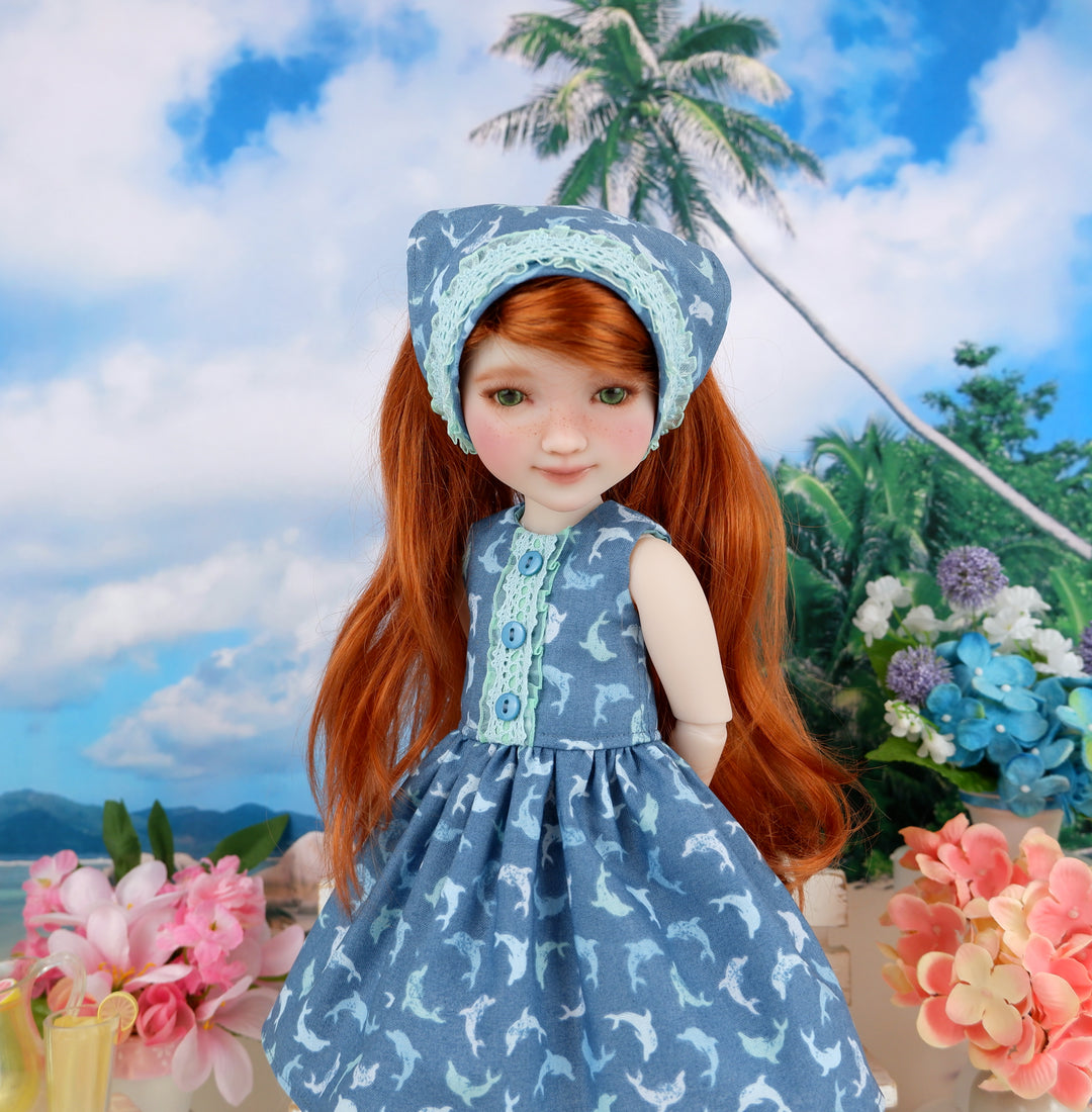 Little Dolphin - dress with shoes for Ruby Red Fashion Friends doll