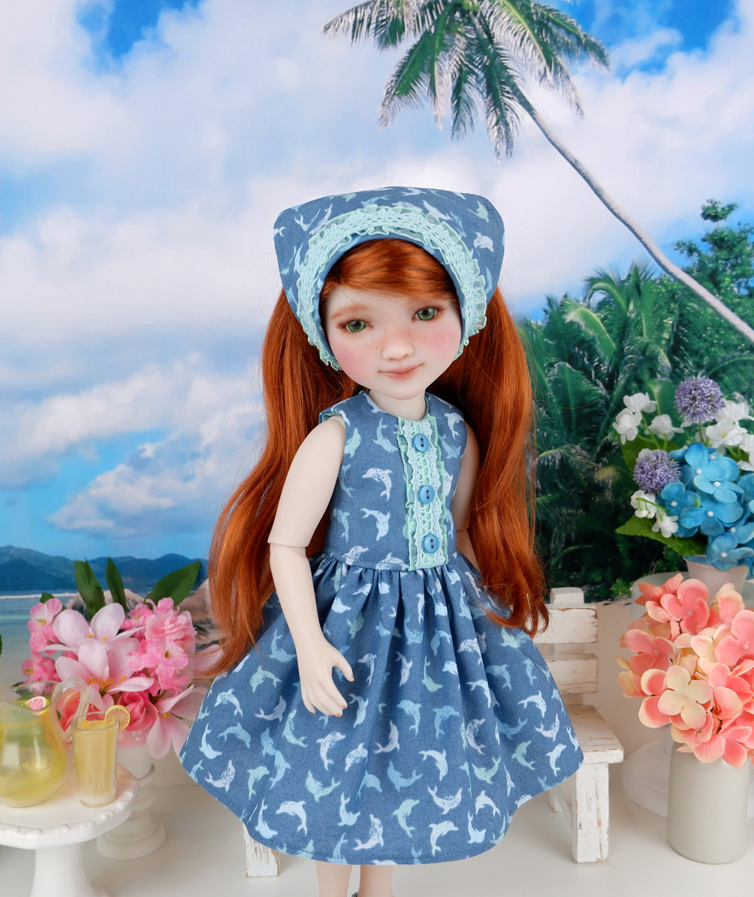 Little Dolphin - dress with shoes for Ruby Red Fashion Friends doll