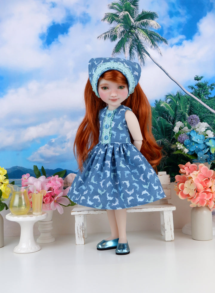 Little Dolphin - dress with shoes for Ruby Red Fashion Friends doll