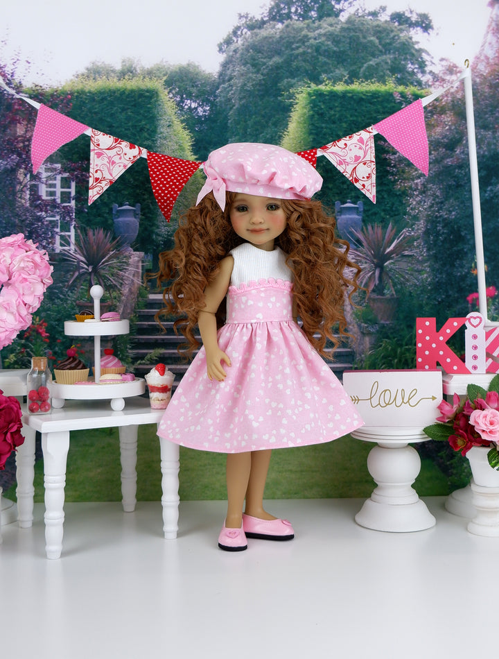 Little Heart - dress ensemble with shoes for Ruby Red Fashion Friends doll