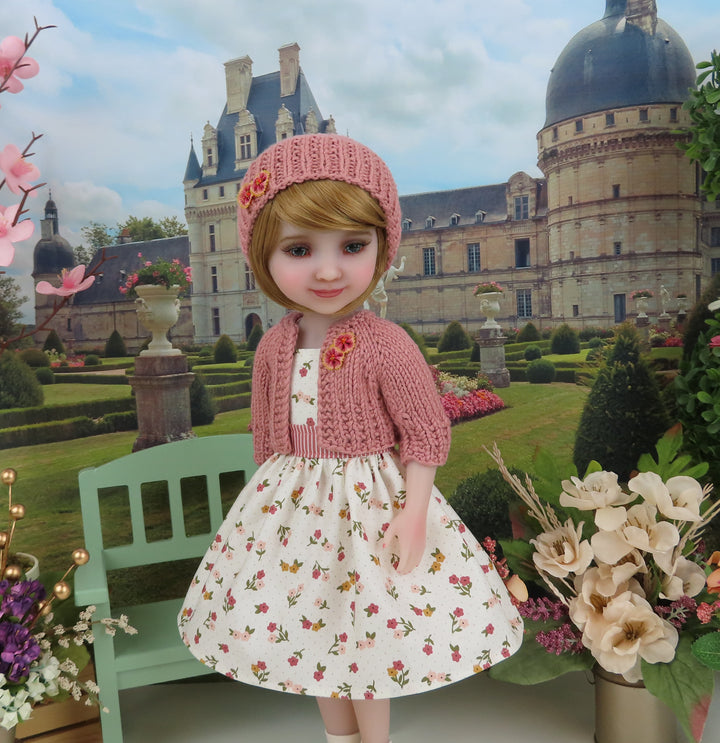 Little Posies - dress and sweater set with shoes for Ruby Red Fashion Friends doll