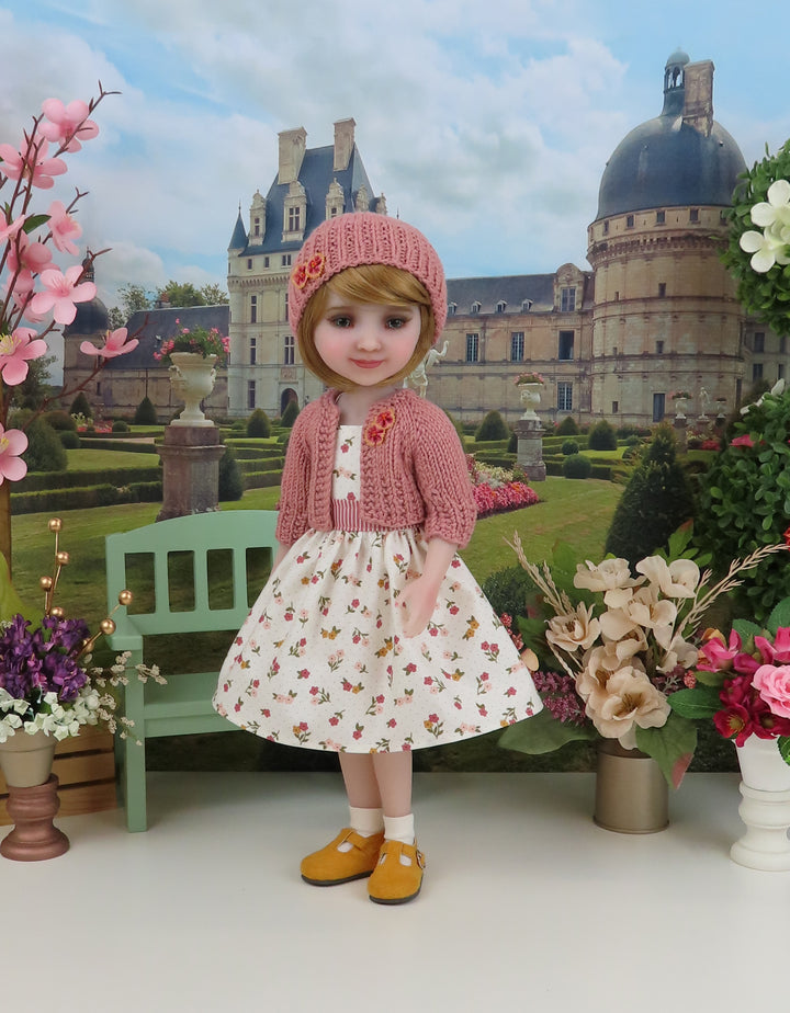 Little Posies - dress and sweater set with shoes for Ruby Red Fashion Friends doll