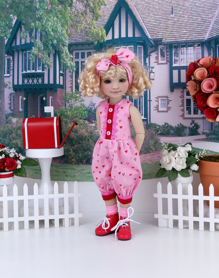 Love & Kisses - romper with boots for Ruby Red Fashion Friends doll