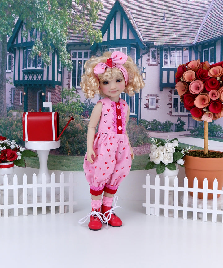 Love & Kisses - romper with boots for Ruby Red Fashion Friends doll