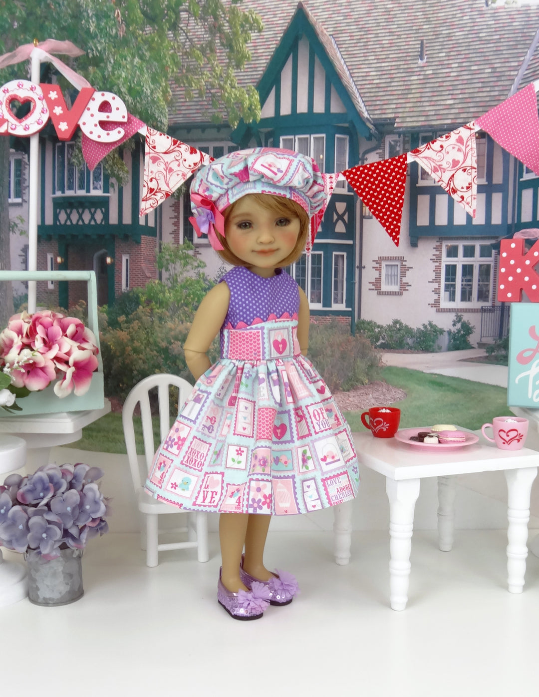 Love Letters - dress ensemble with shoes for Ruby Red Fashion Friends doll
