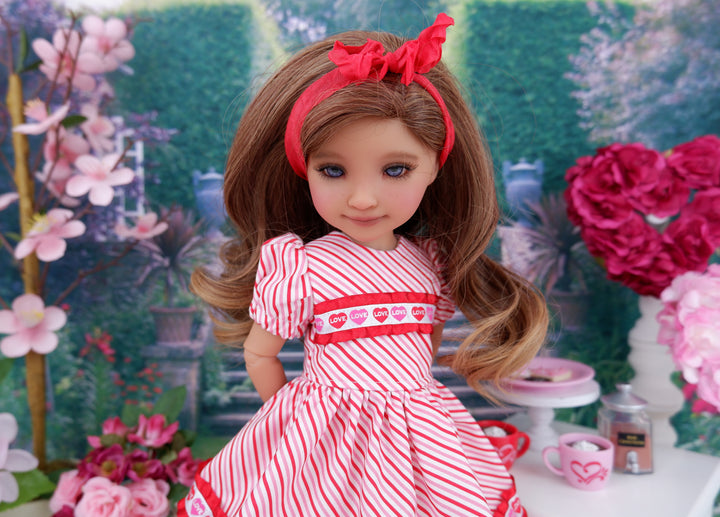 Loving Hearts - dress with shoes for Ruby Red Fashion Friends doll