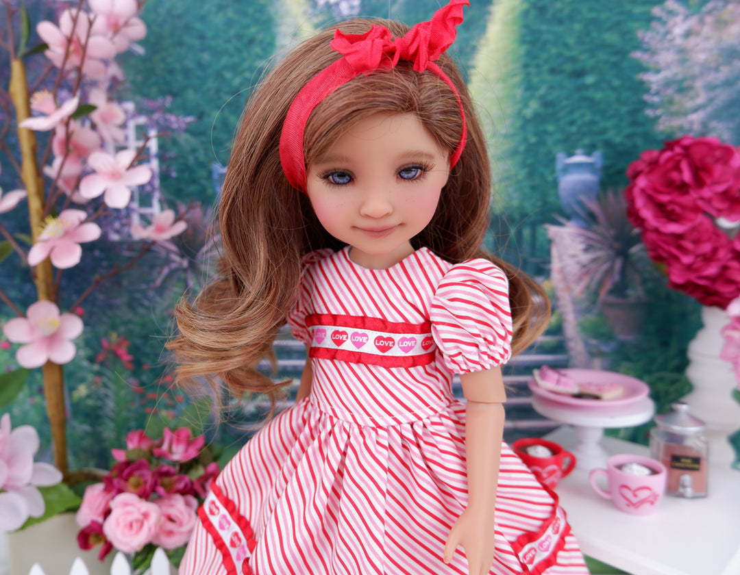 Loving Hearts - dress with shoes for Ruby Red Fashion Friends doll