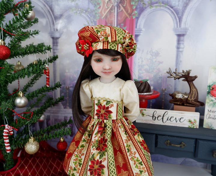 Majestic Poinsettia - dress with shoes for Ruby Red Fashion Friends doll