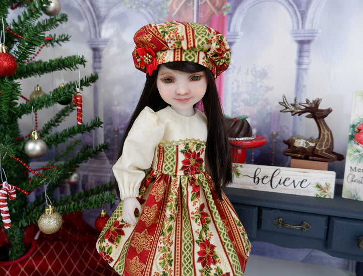 Majestic Poinsettia - dress with shoes for Ruby Red Fashion Friends doll