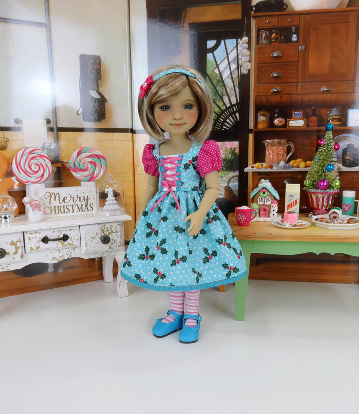 Merry & Bright - dress ensemble with shoes for Ruby Red Fashion Friends doll