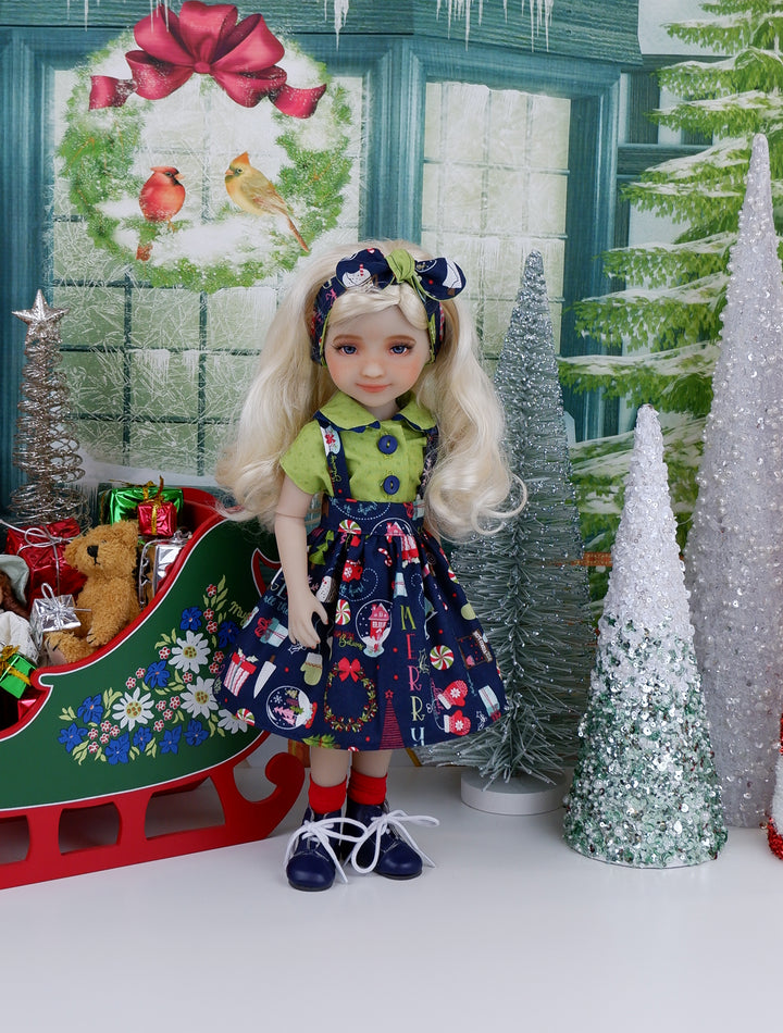Merry Holiday - blouse & jumper with boots for Ruby Red Fashion Friends doll