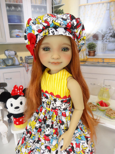 Mickey's Gang - dress ensemble with shoes for Ruby Red Fashion Friends doll