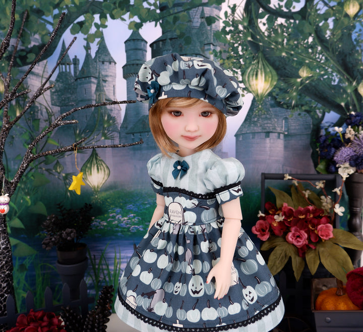 Midnight Cemetery - dress with shoes for Ruby Red Fashion Friends doll