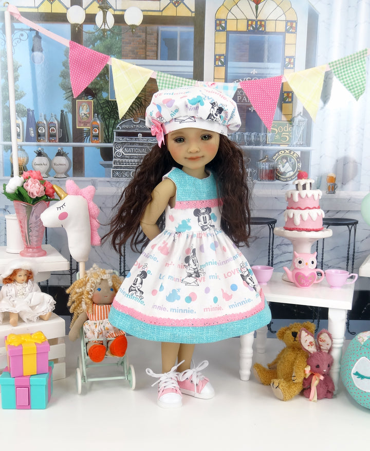 Minnie Pastels - dress with shoes for Ruby Red Fashion Friends doll