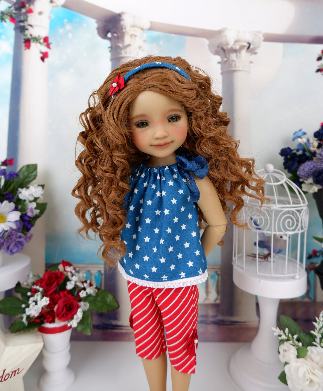 Miss Independence - top & capris with shoes for Ruby Red Fashion Friends doll