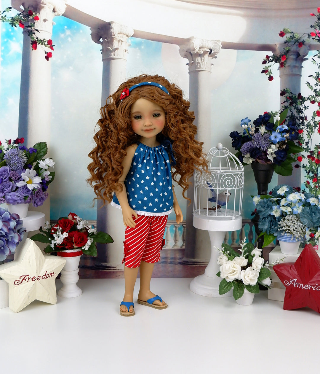 Miss Independence - top & capris with shoes for Ruby Red Fashion Friends doll