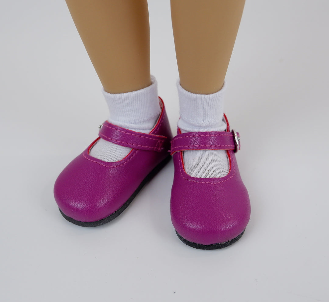 FACTORY SECONDS Simple Mary Jane Shoes - Mulberry