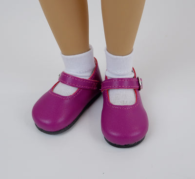 Simple Mary Jane Shoes - Mulberry