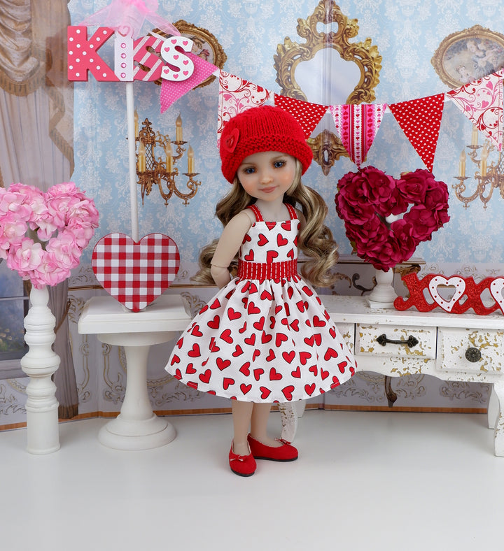 My Heart - dress and sweater set with shoes for Ruby Red Fashion Friends doll